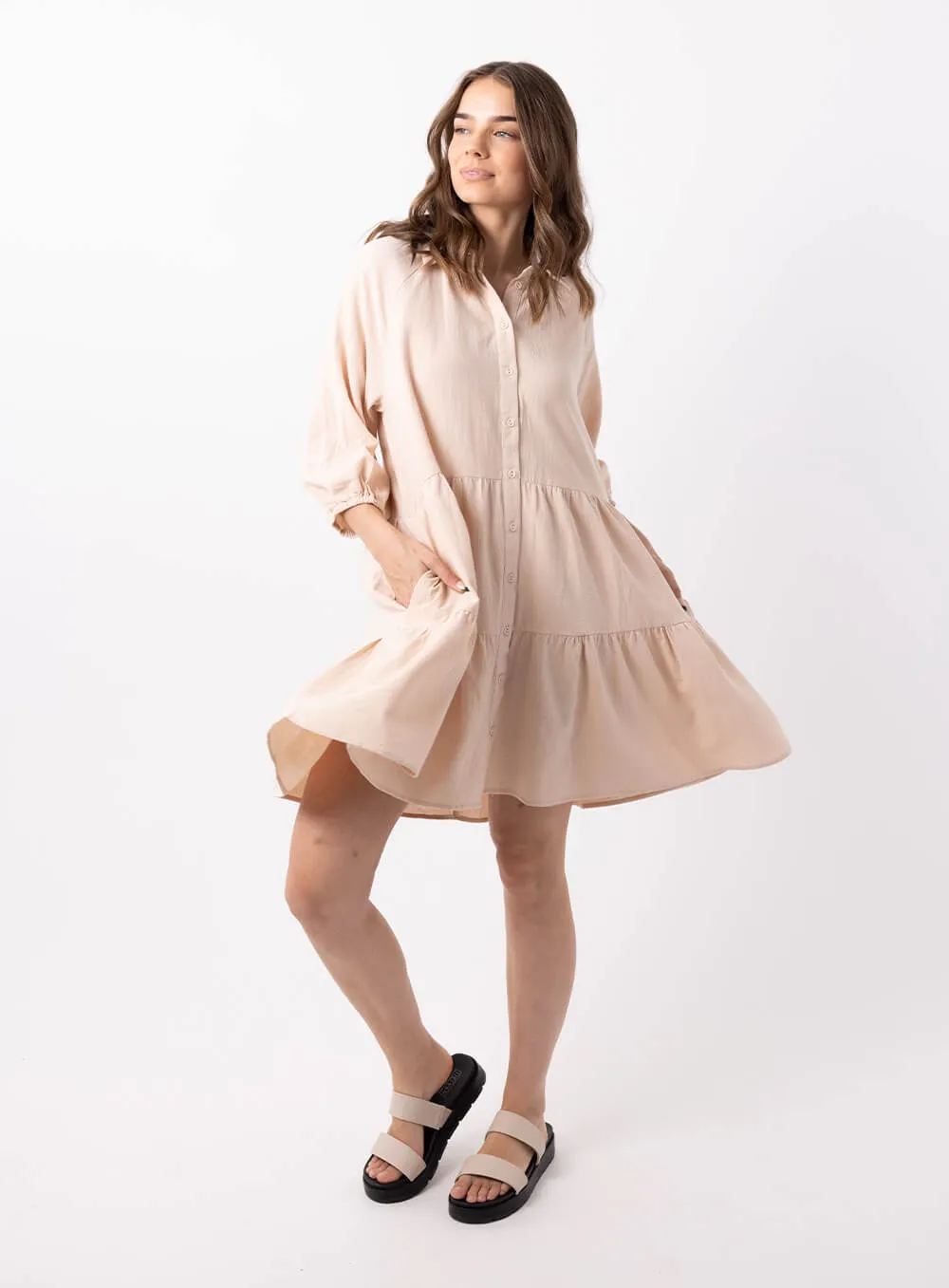 Jasmine Dress-BEIGE