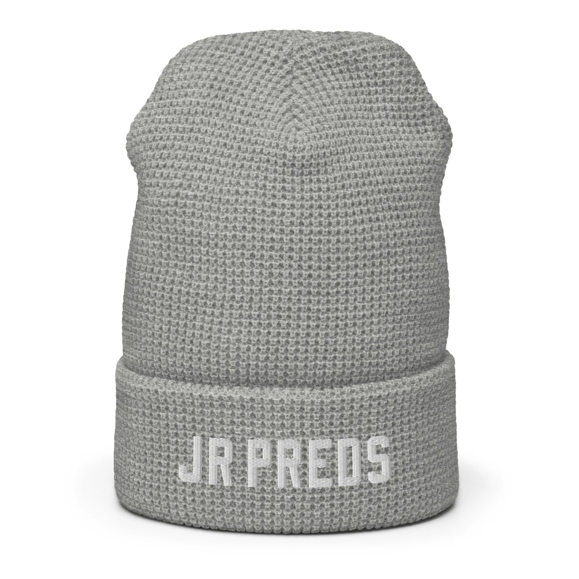 JR Preds Waffle beanie with WHITE Embroidery