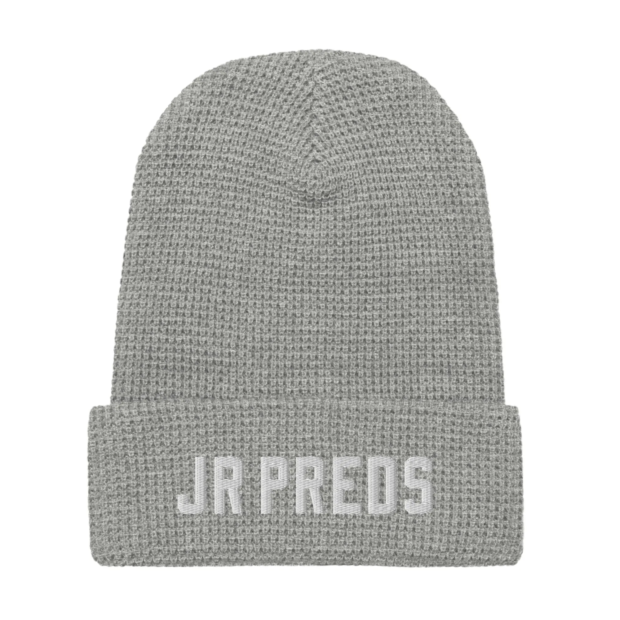 JR Preds Waffle beanie with WHITE Embroidery