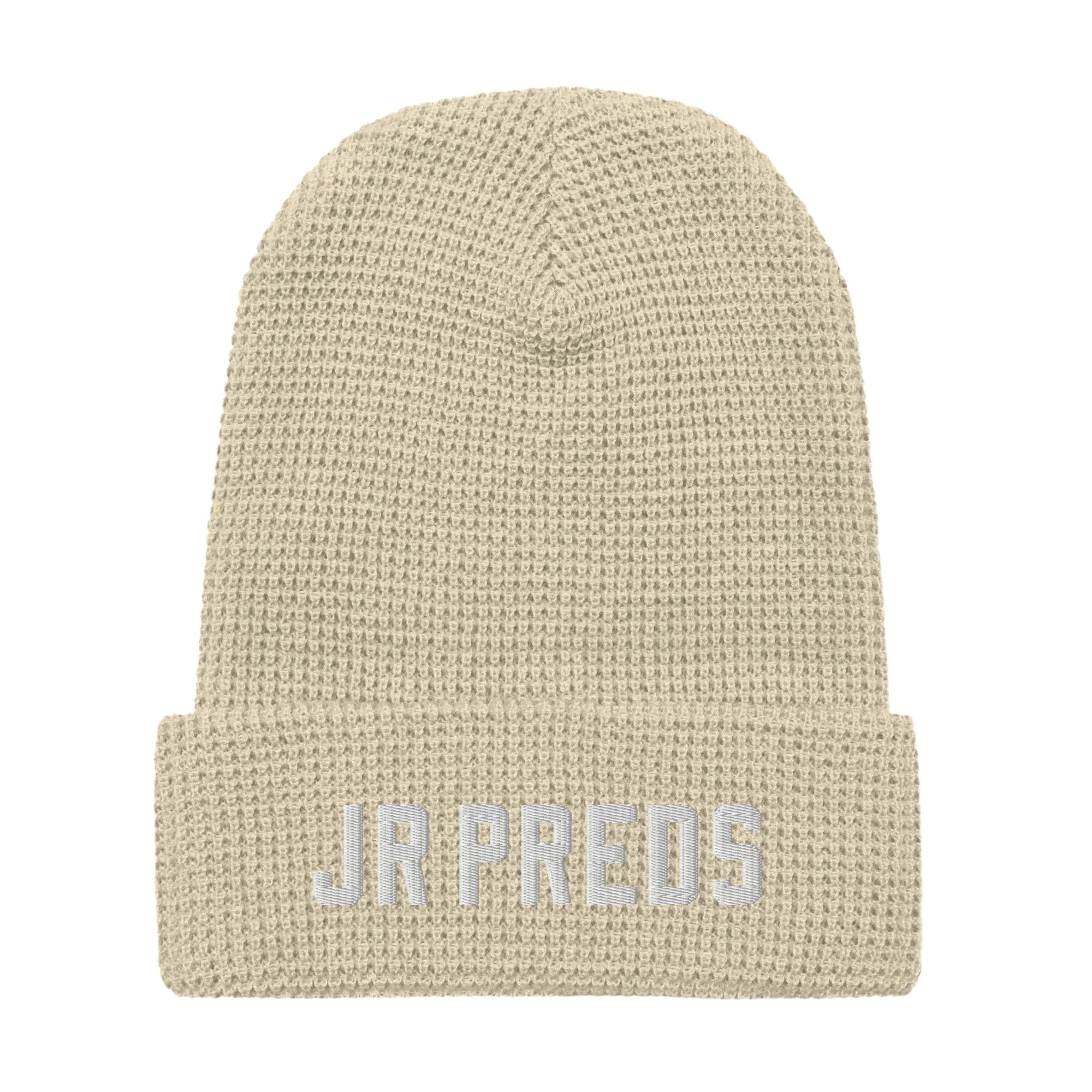 JR Preds Waffle beanie with WHITE Embroidery