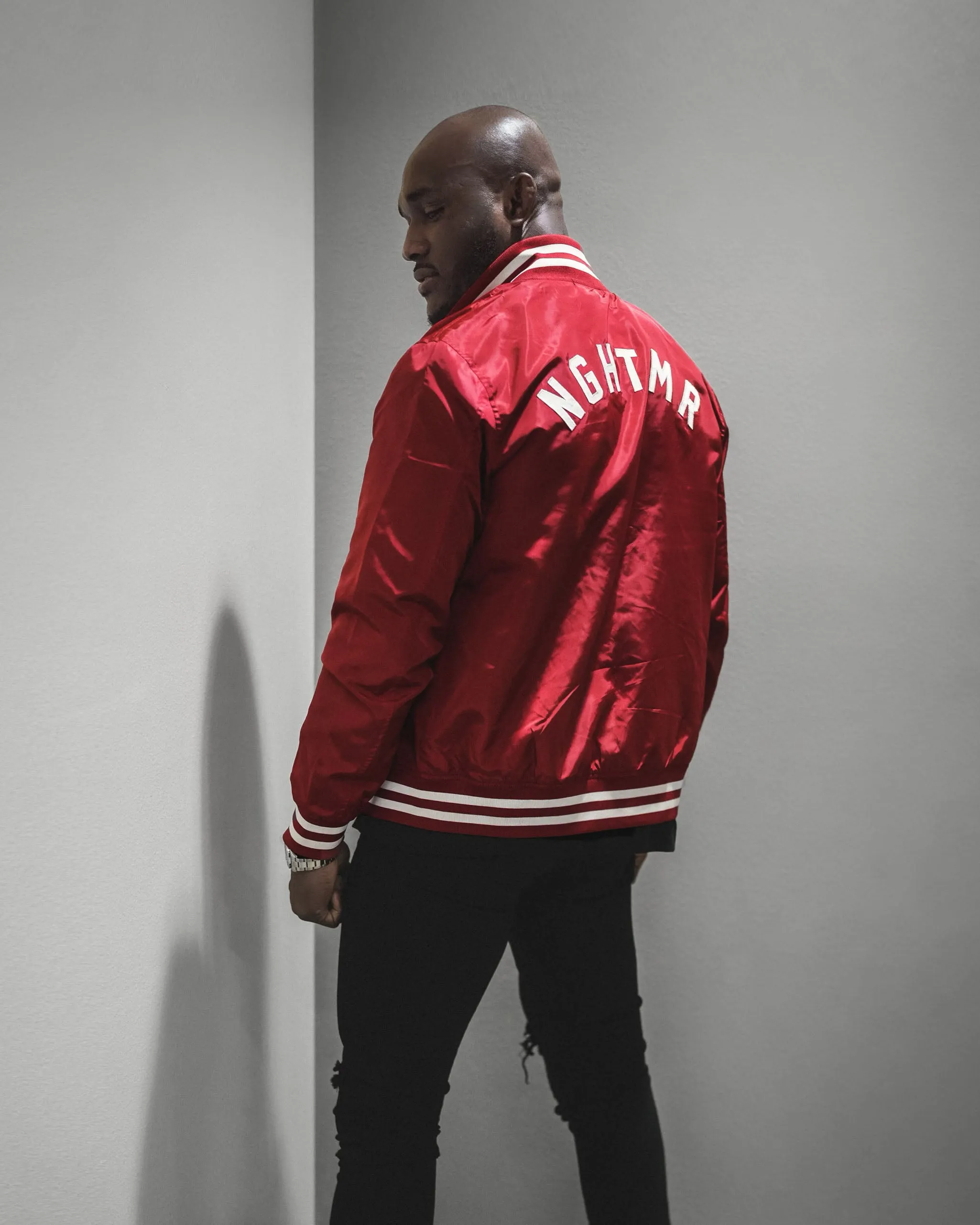 Kamaru Usman - NGHTMR Bomber Jacket - Scarlet