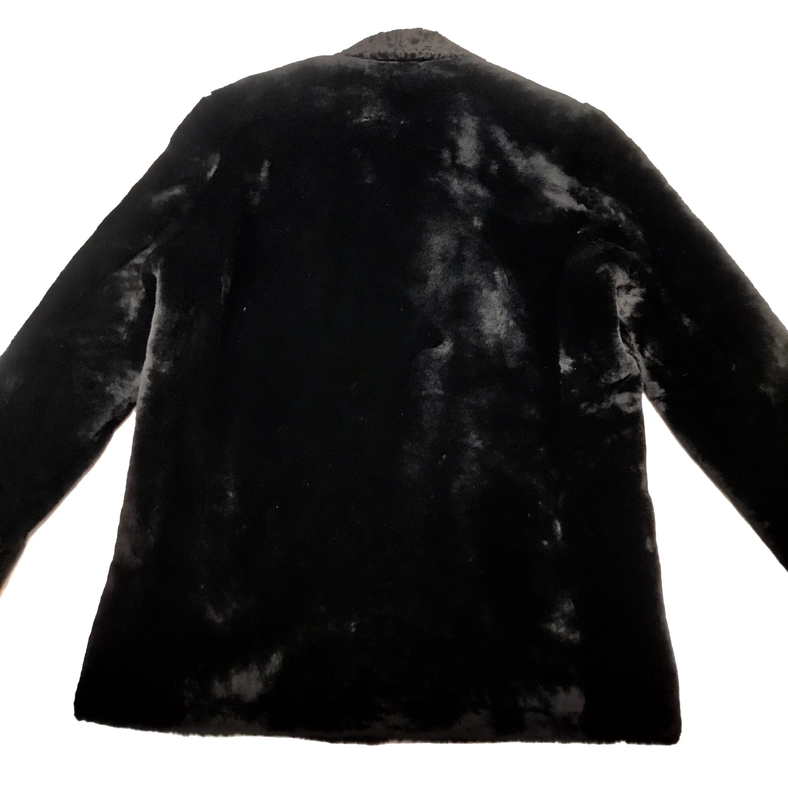 Kashani Black Persian Lambskin Peacoat Shearling