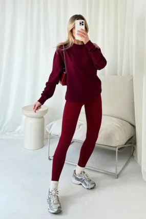 Kerris burgundy sweater and legging set