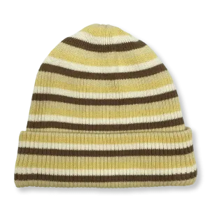 Knitted Stripe Pixie Beanie - Clay/Dusty