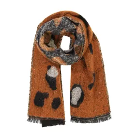 Laundry By Shelli Segal Women's Oversized Animal Print Cozy Scarf and Beanie Set