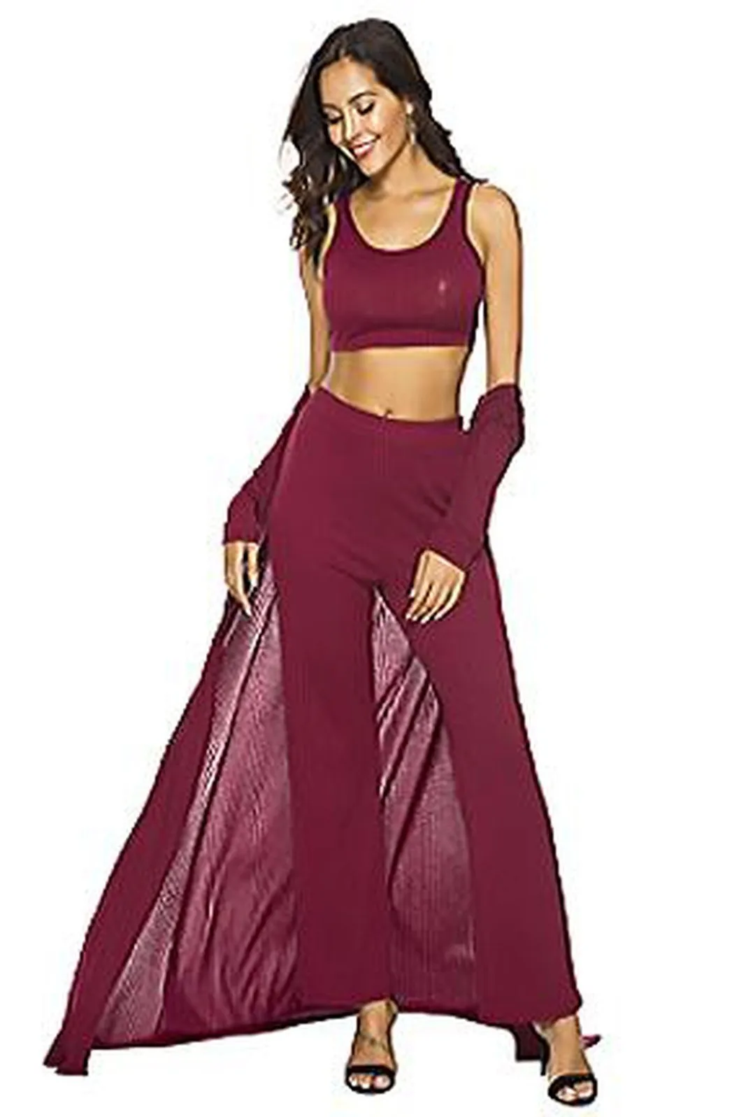 LOREN - 3 PIECE PANT & ROBE SET