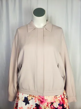 Marina Rinaldi Size 14W Putty Bomber Jacket