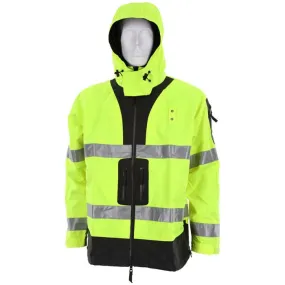 MCR Safety UltraTech UT38JH ANSI Type R Class 3 High Visibility Rain Jacket, Hi Vis Lime, 1 Each