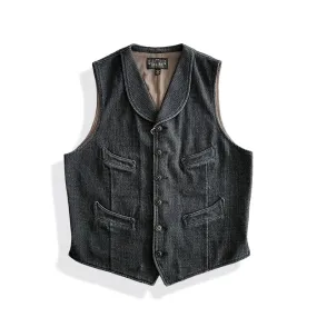 Men's Blazer Vest with Shawl Collar - Classic Gentlemen Elegant Style