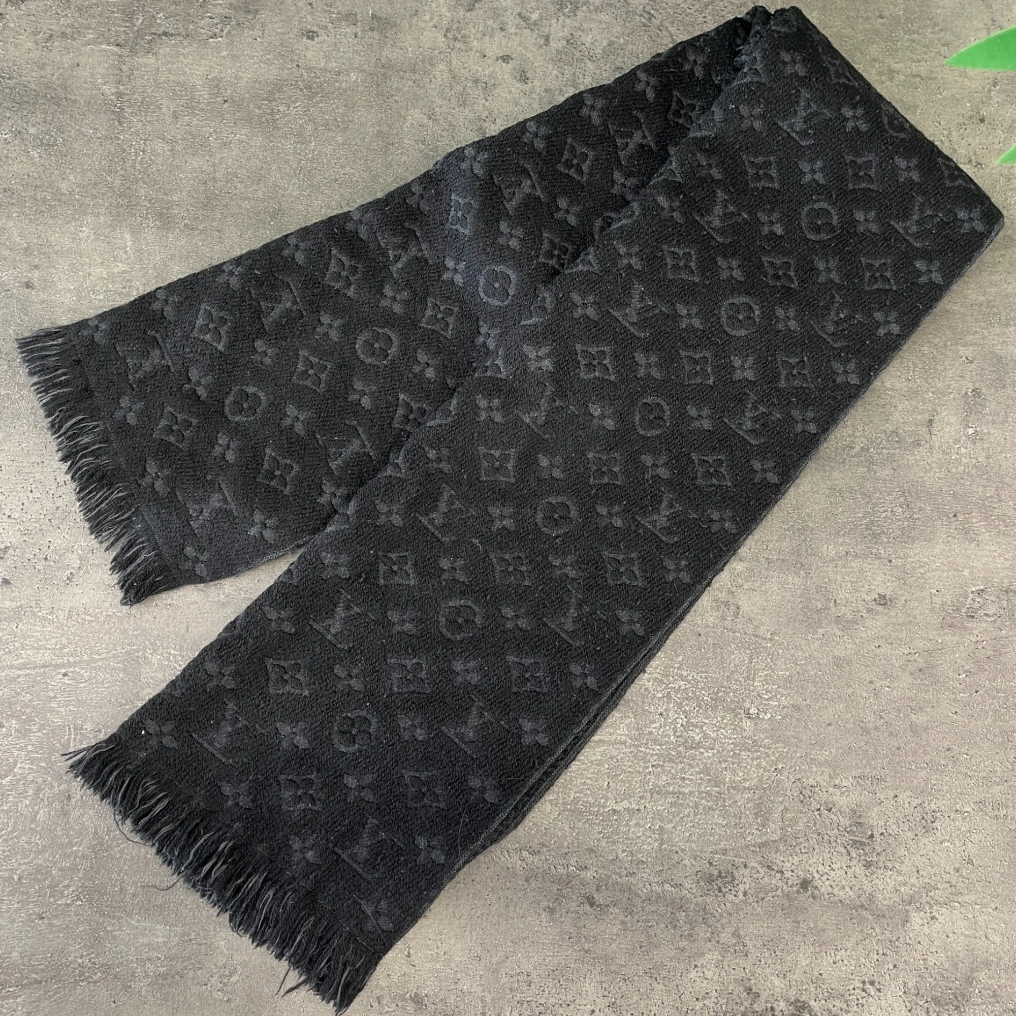 Men's Monogram Classic Scarf Black