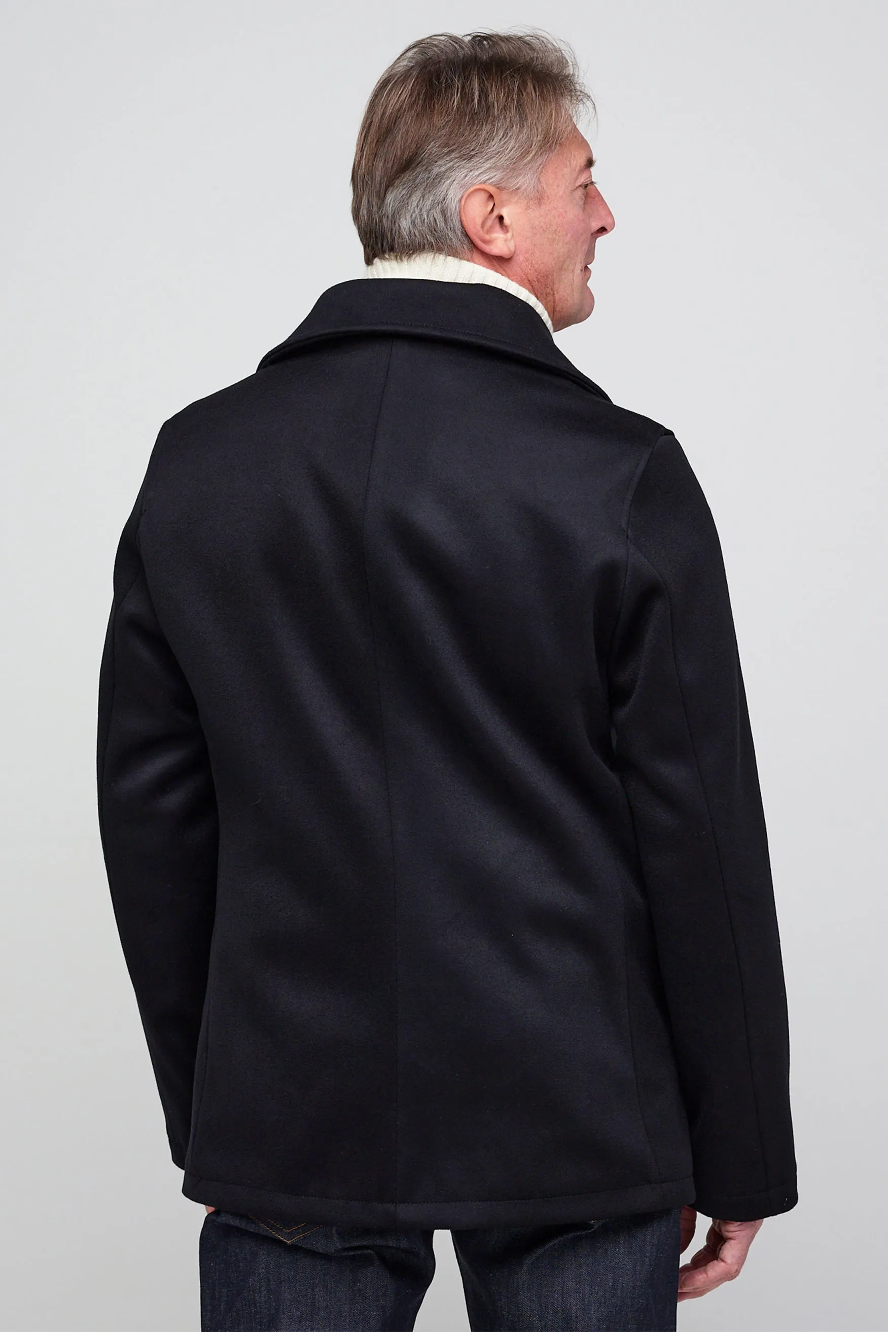 Men's Wool Peacoat - Black