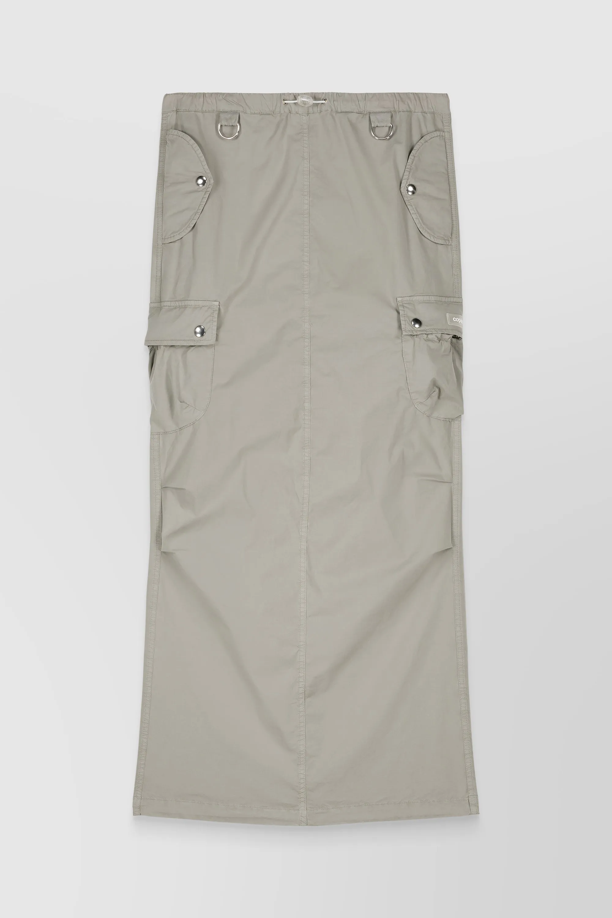 Multi-pocketed cargo maxi skirt