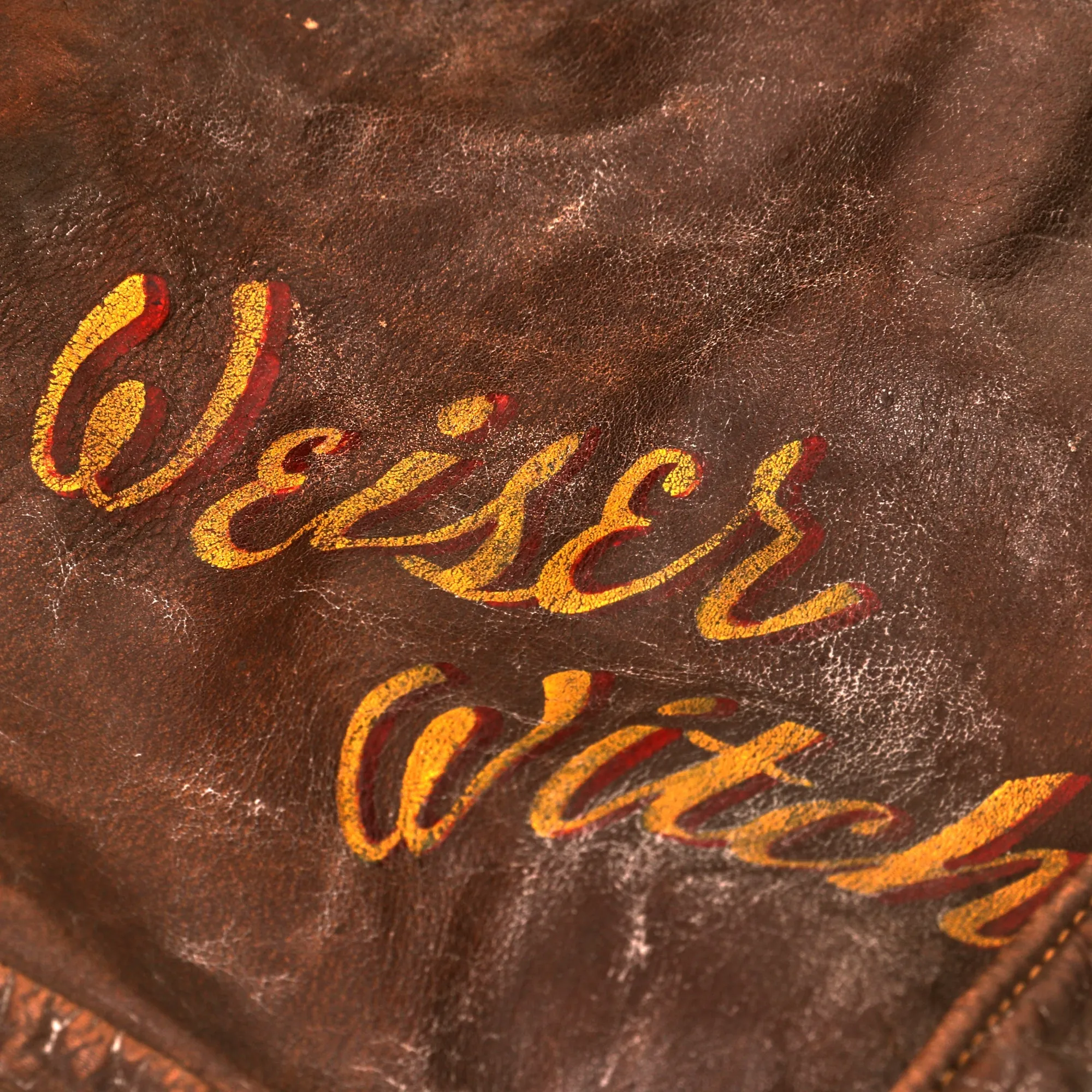 Original U.S. WWII B-24 Weiser Witch Painted A-2 Flying Jacket Grouping - Alfred P. Cook - 8th Air Force, 707th Bomb Squadron - Caterpillar Club Member
