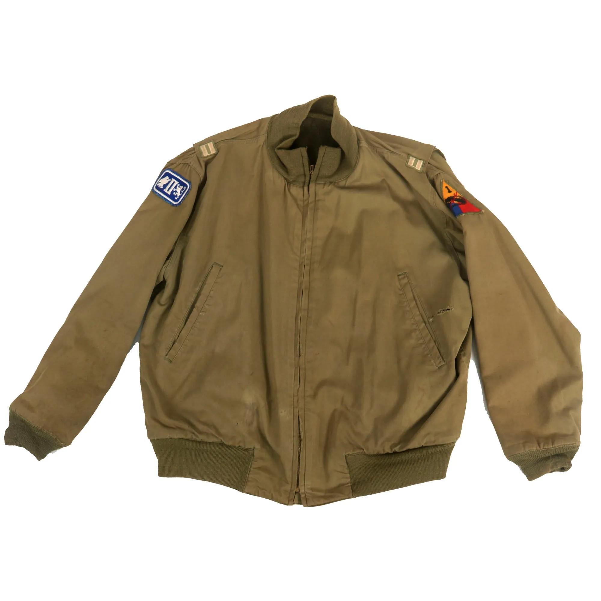 Original U.S. WWII Winter Combat “Tanker” Jacket Attributed To Captain James L. Shelby, Commanding Officer, HQ Company, 757th Tank Battalion - 1st Armored Division