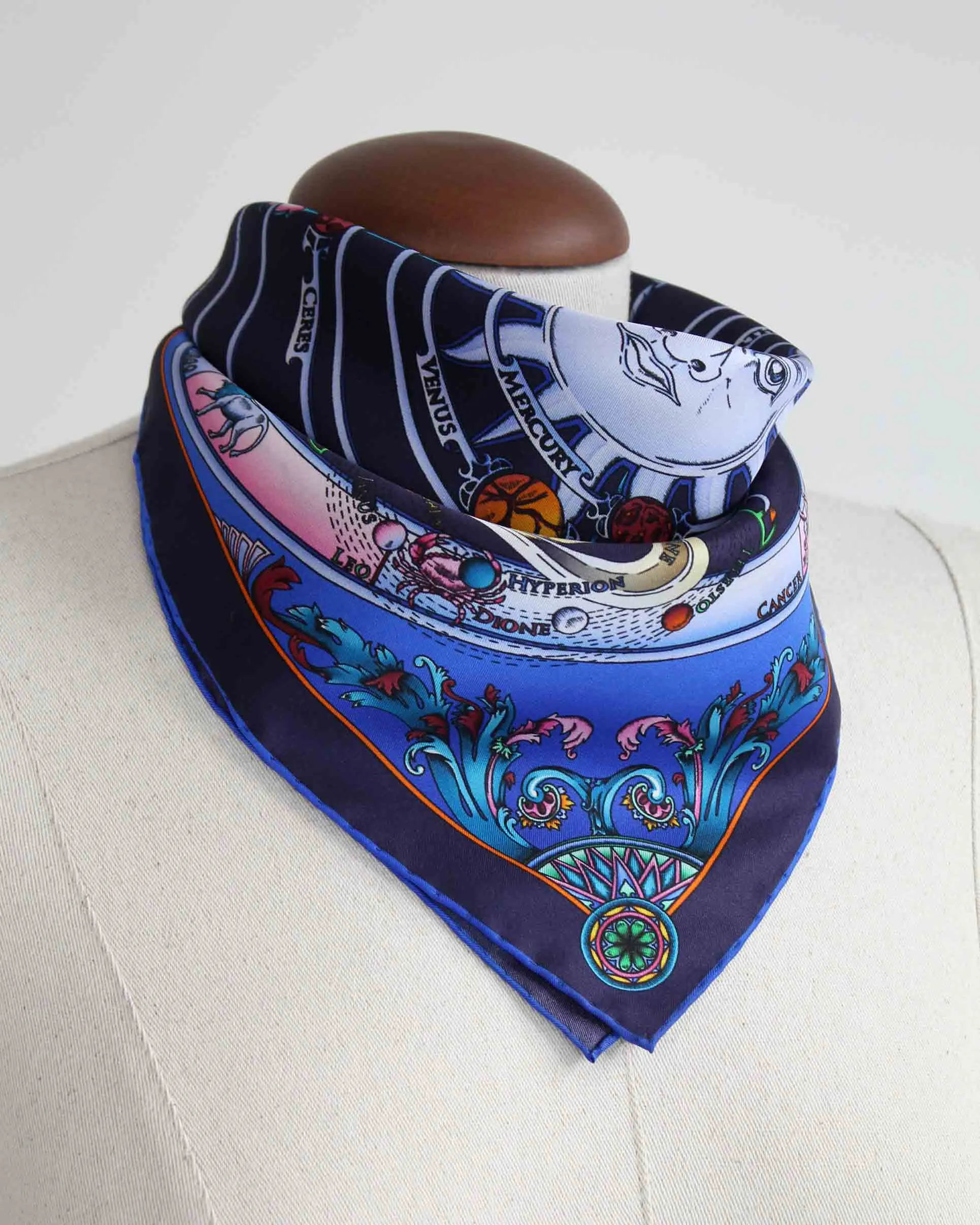 Planetarium Blue Pocket Square