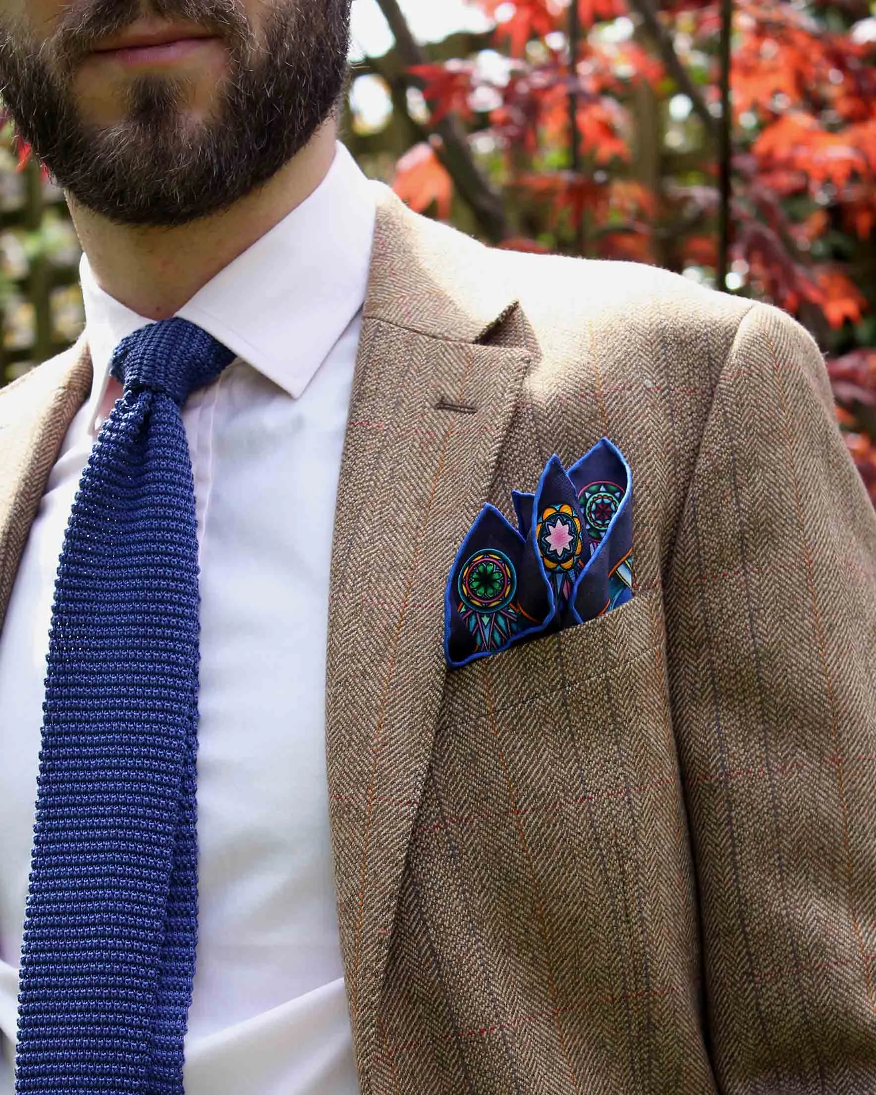 Planetarium Blue Pocket Square