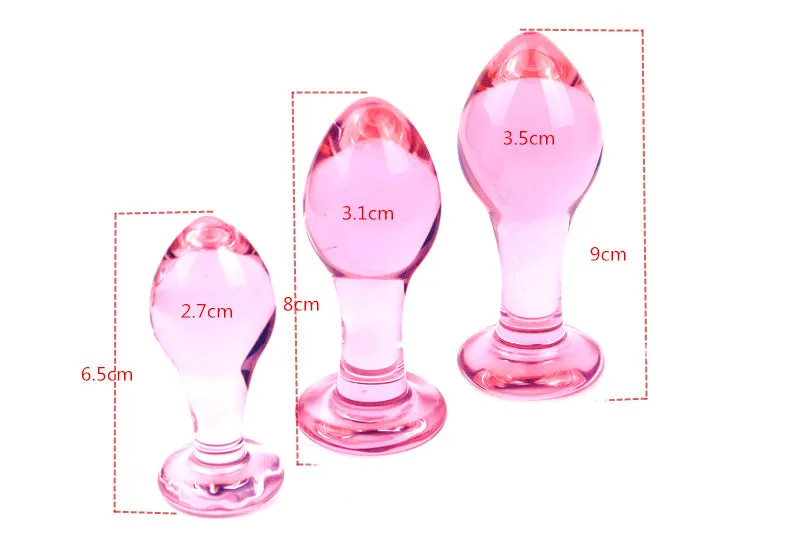 Pure Pleasure Sensual Glass Butt Plug Set (3 Piece)