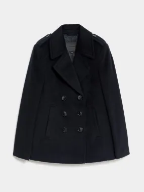 Pure wool tailored coat