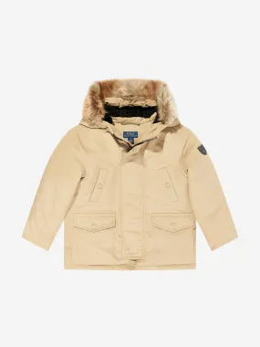 Ralph Lauren Boys Parka Coat in Beige