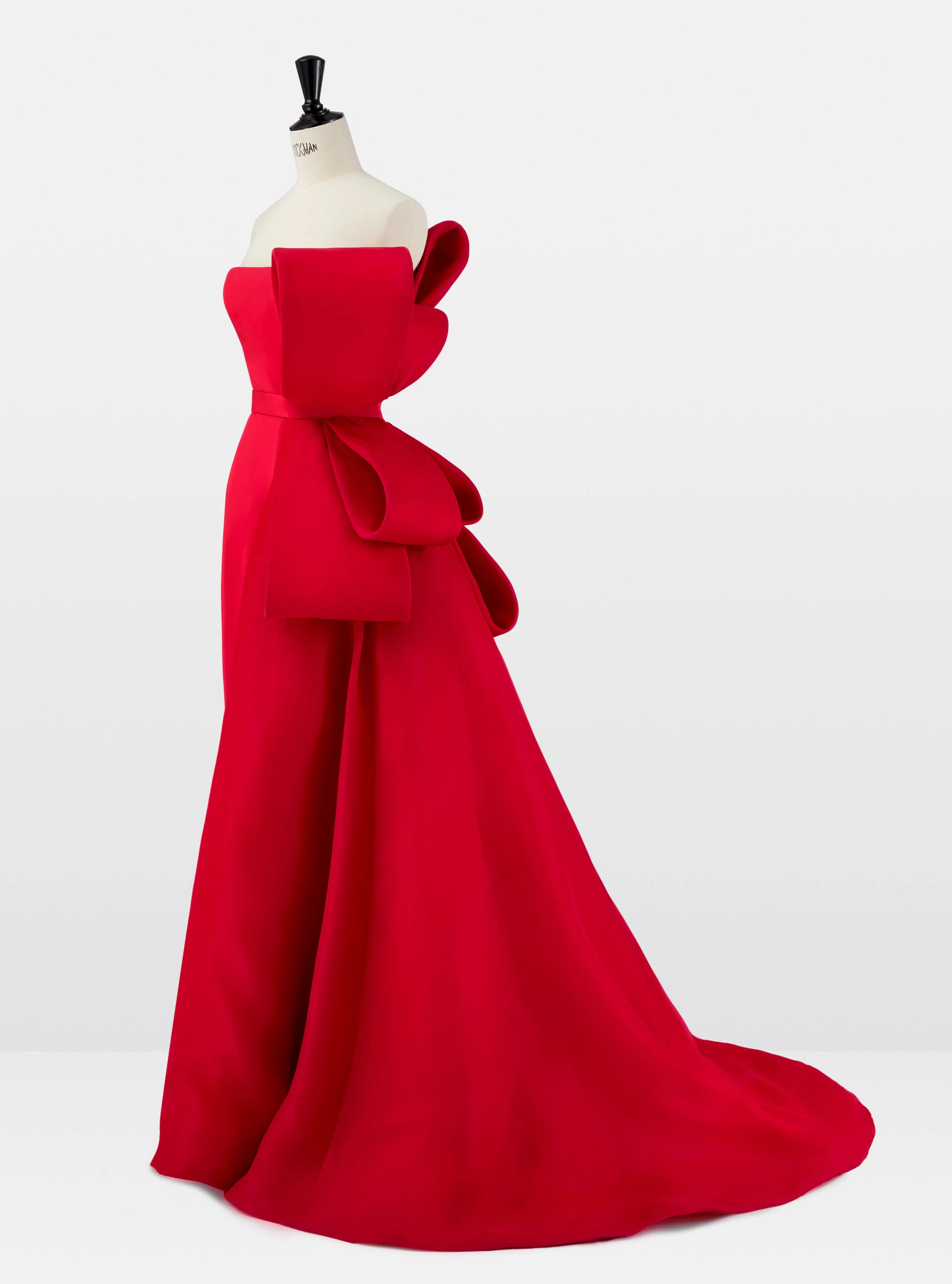 Raspberry Red Silk Crepe Gown