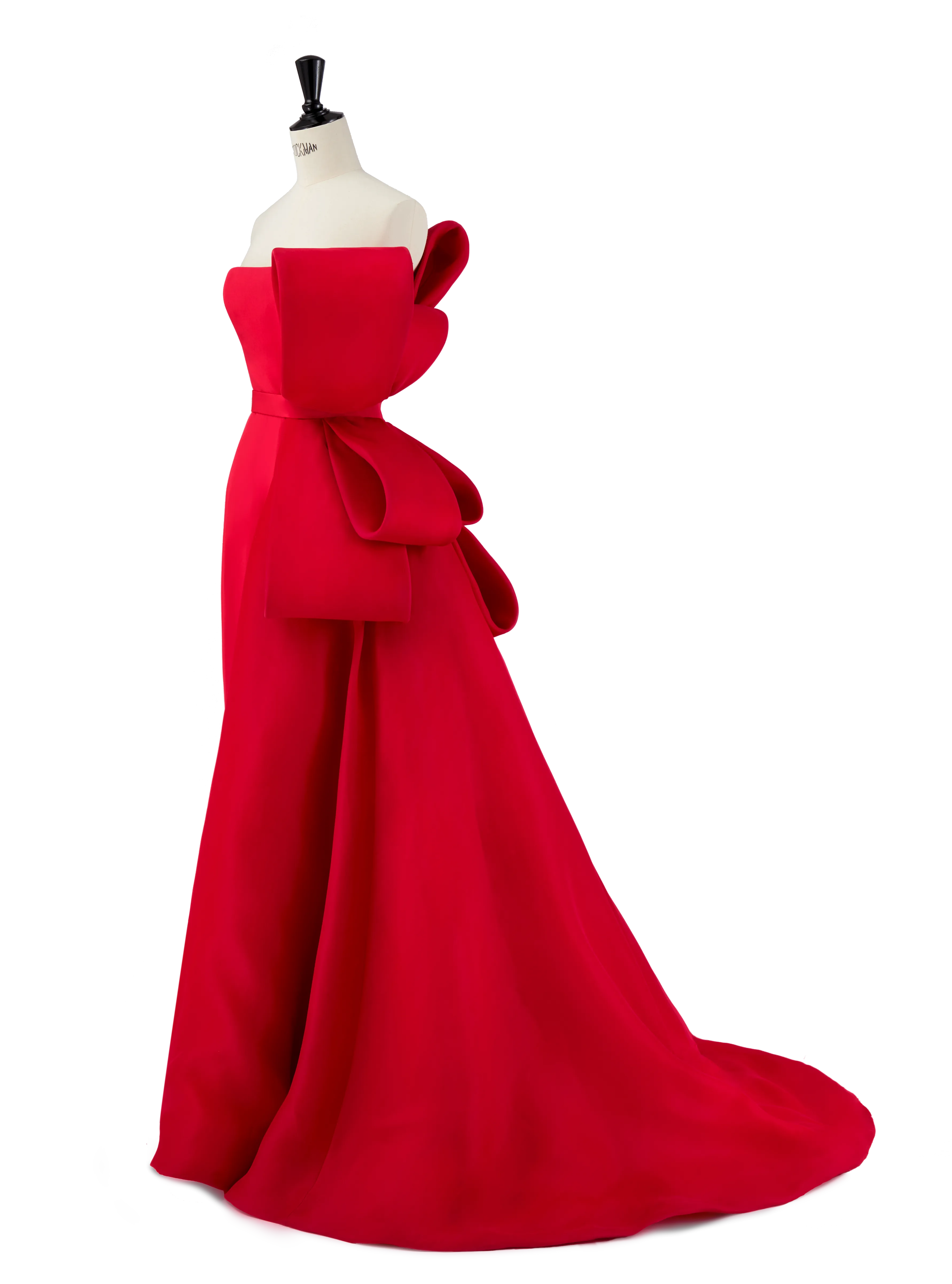 Raspberry Red Silk Crepe Gown