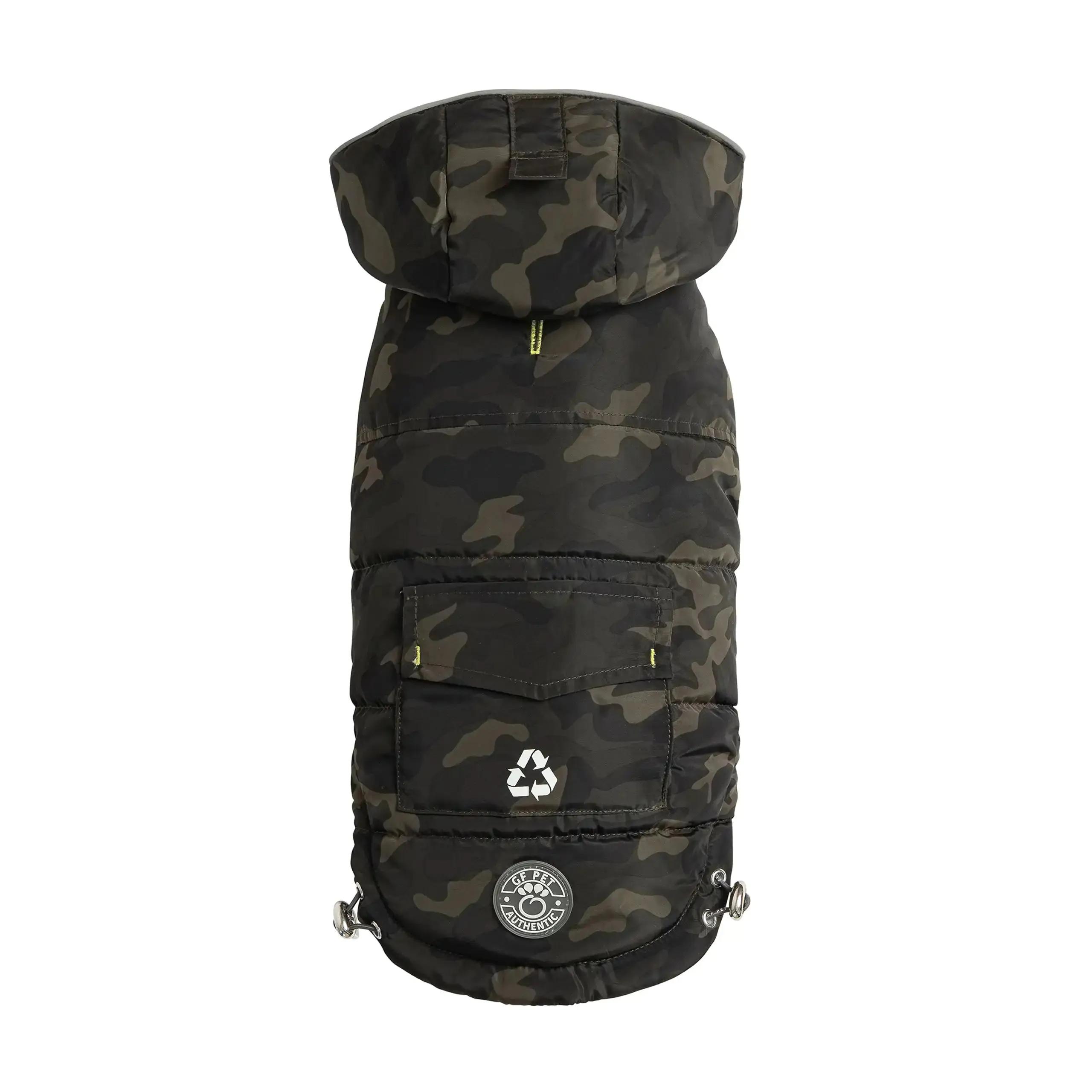 Recycled Cold-Weather Dog Parka, Dog Coat - Camouflage