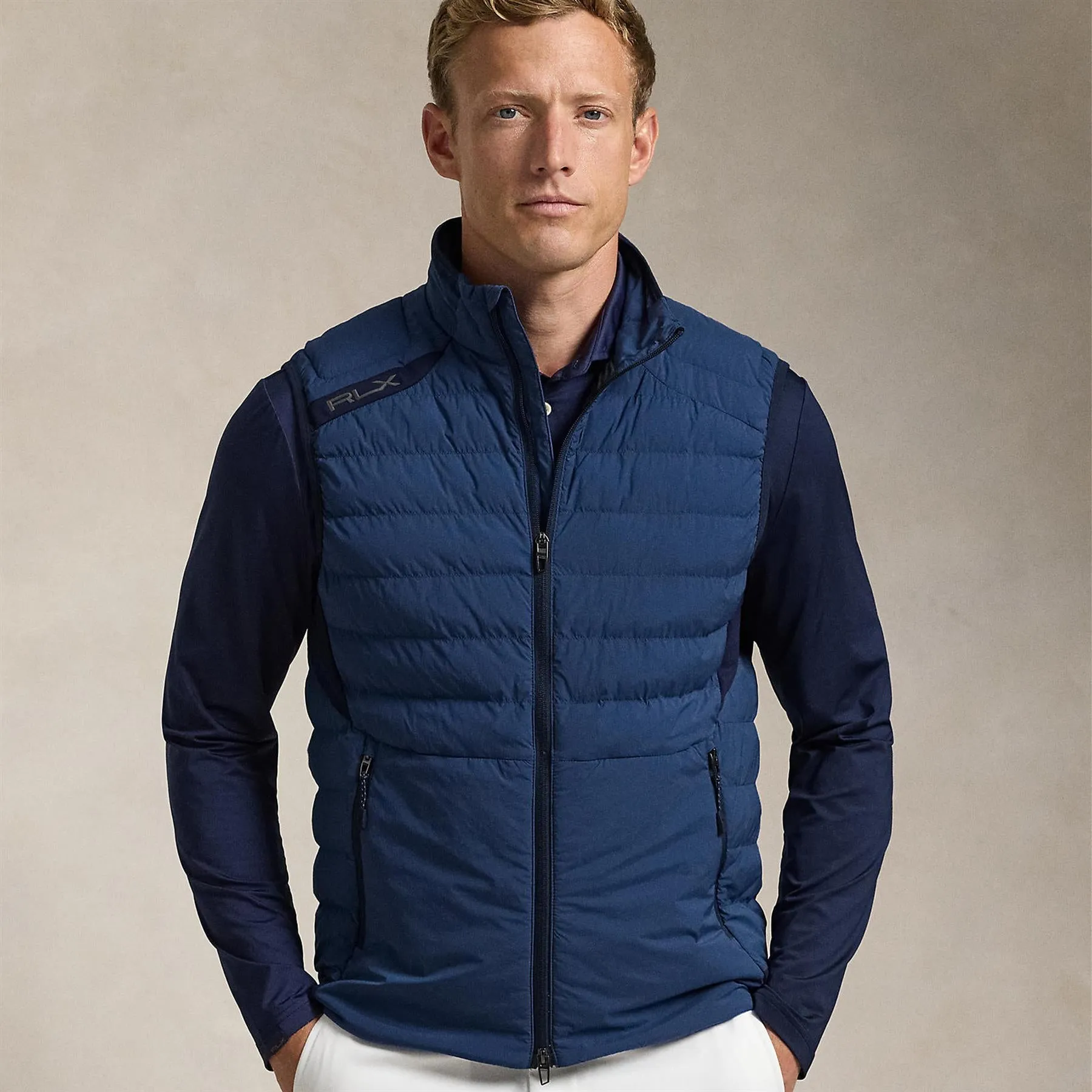 RLX Woven Full Zip Vest Annapolis Blue - AW24