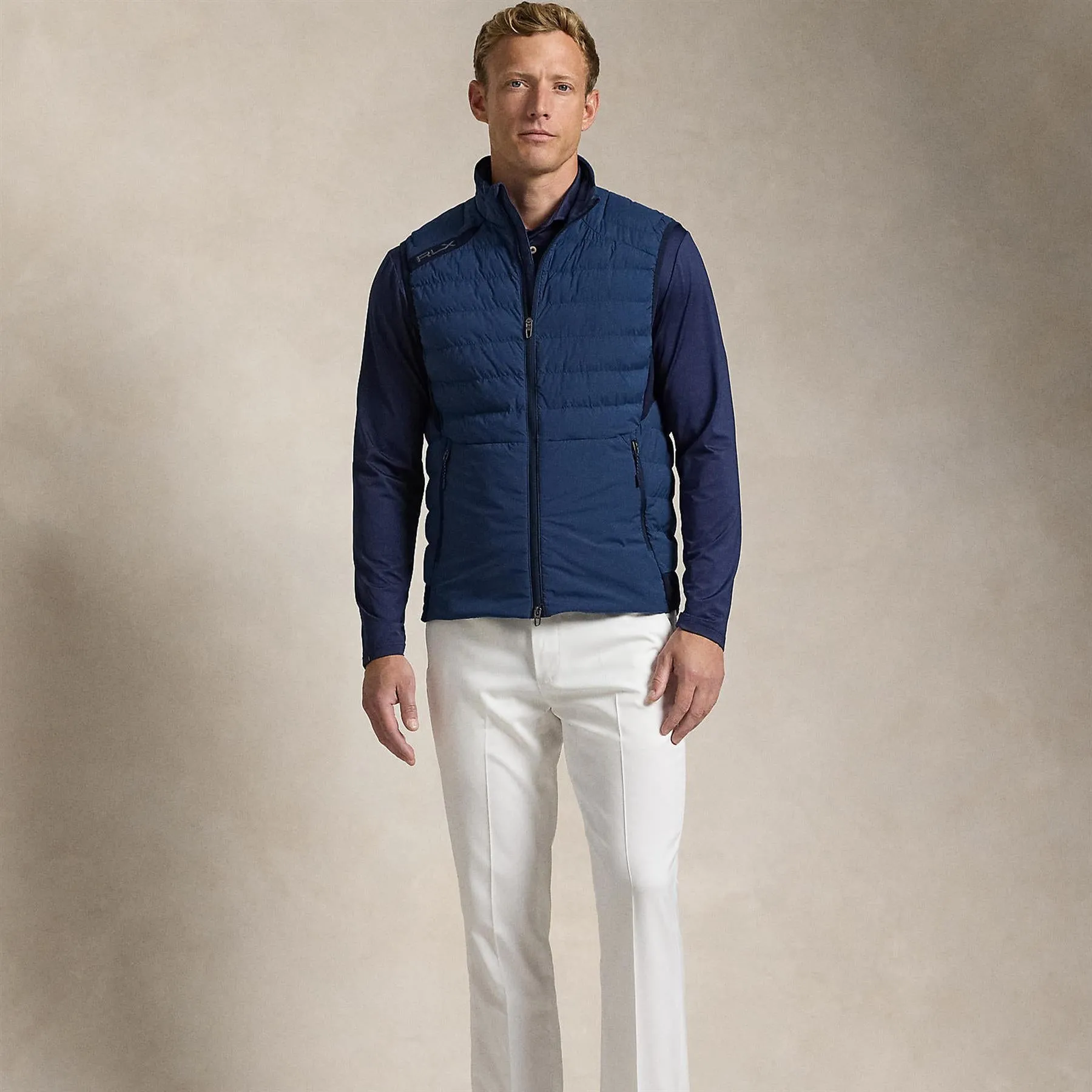 RLX Woven Full Zip Vest Annapolis Blue - AW24