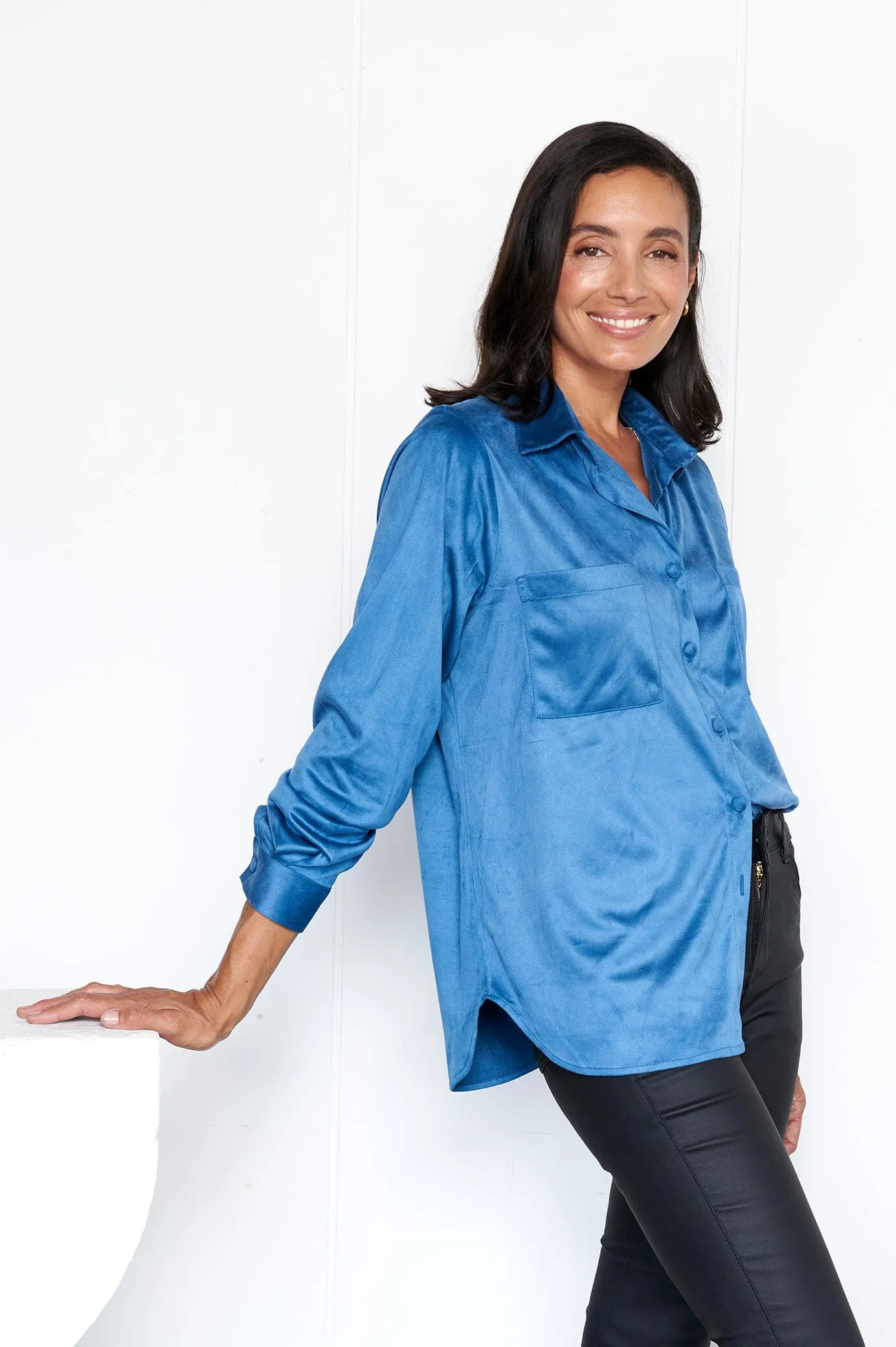 Rowan Collared Shirt Blue Grey