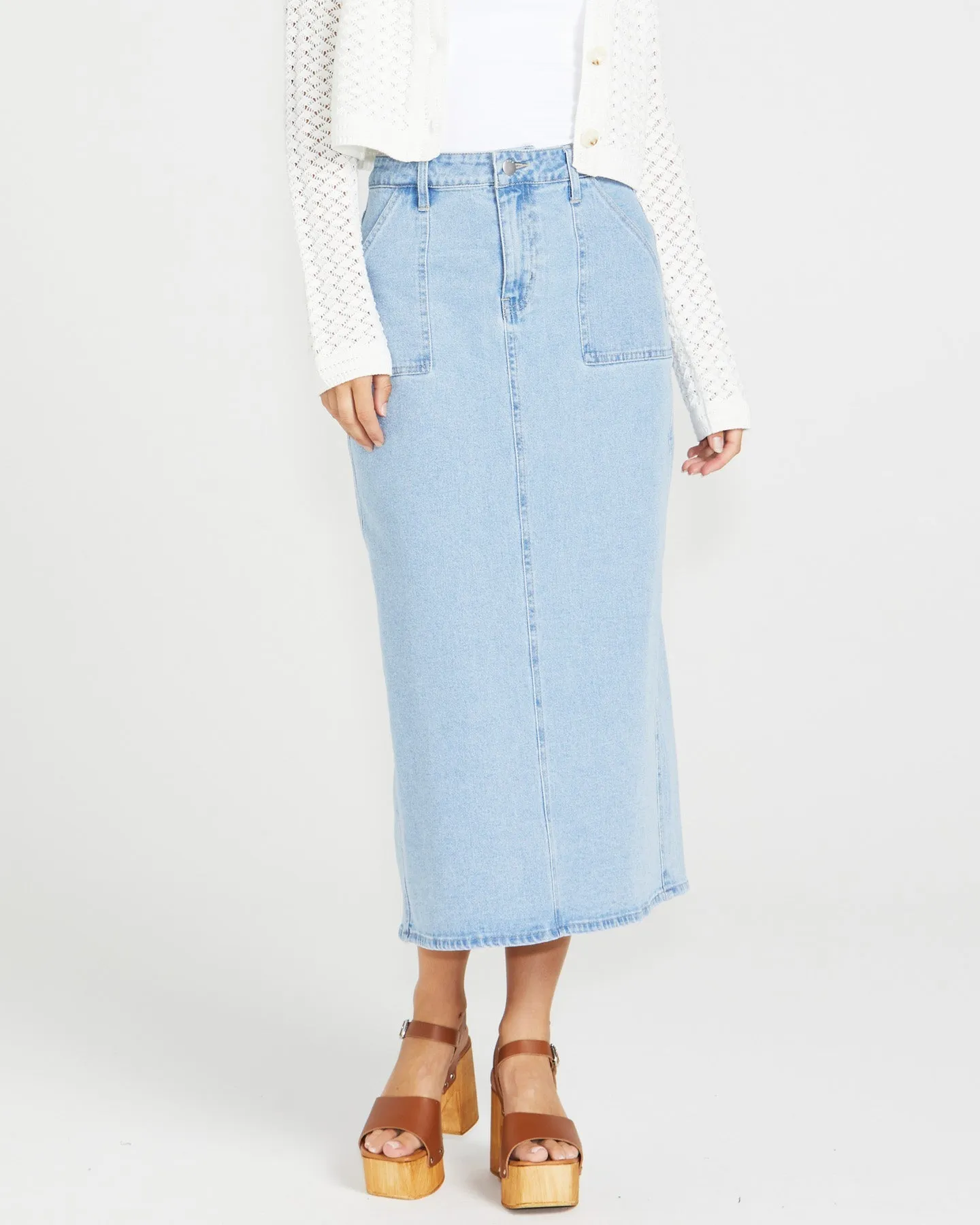 Sass Isella Denim Skirt - 92 Sandwash