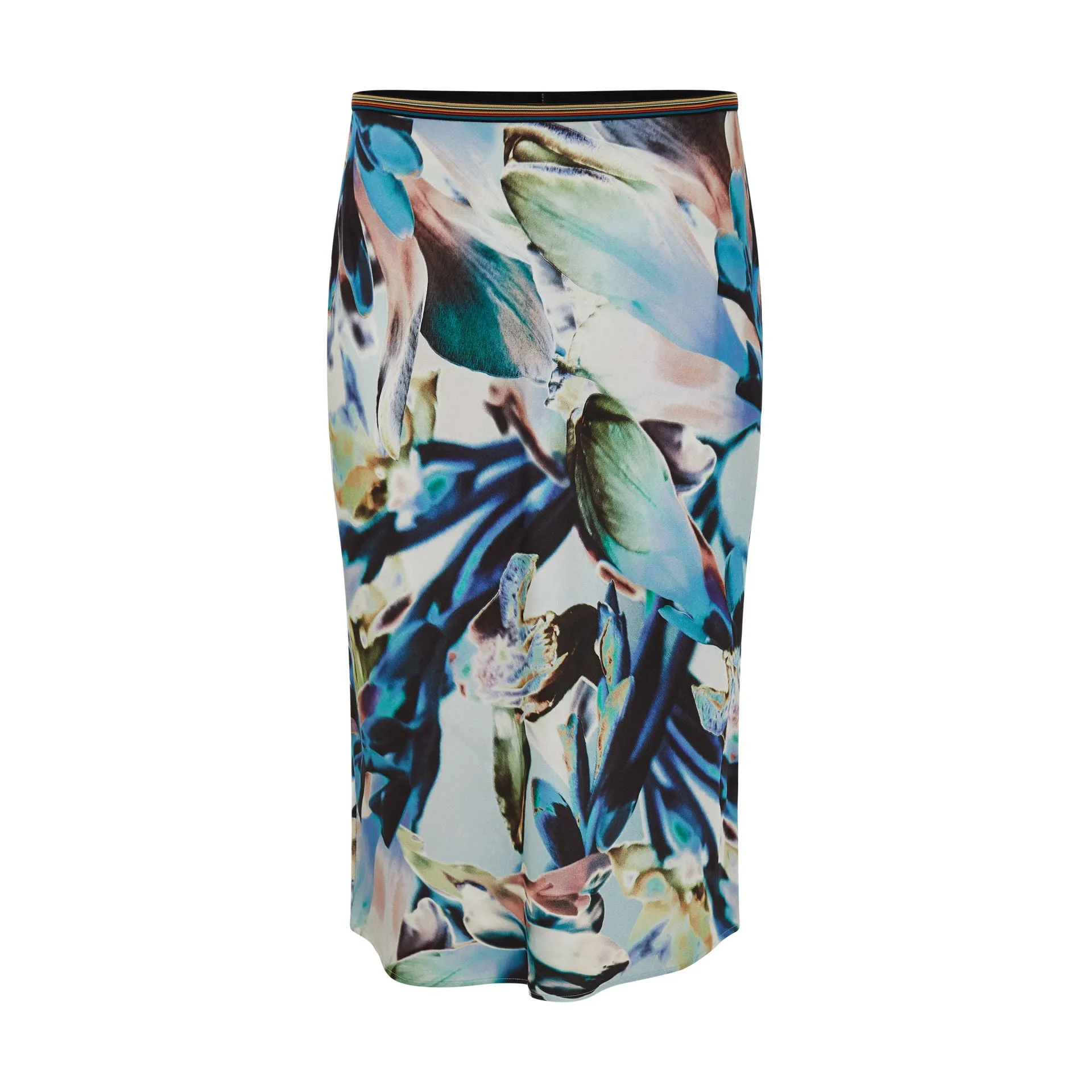 Sateen Floral Print Skirt