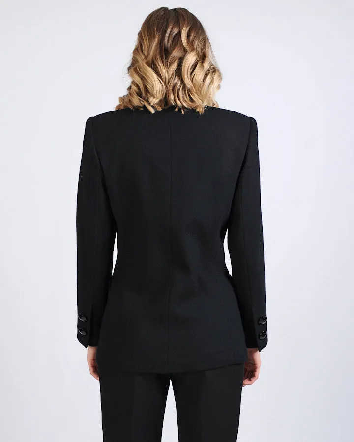 Sequin Wool Tuxedo Jacket