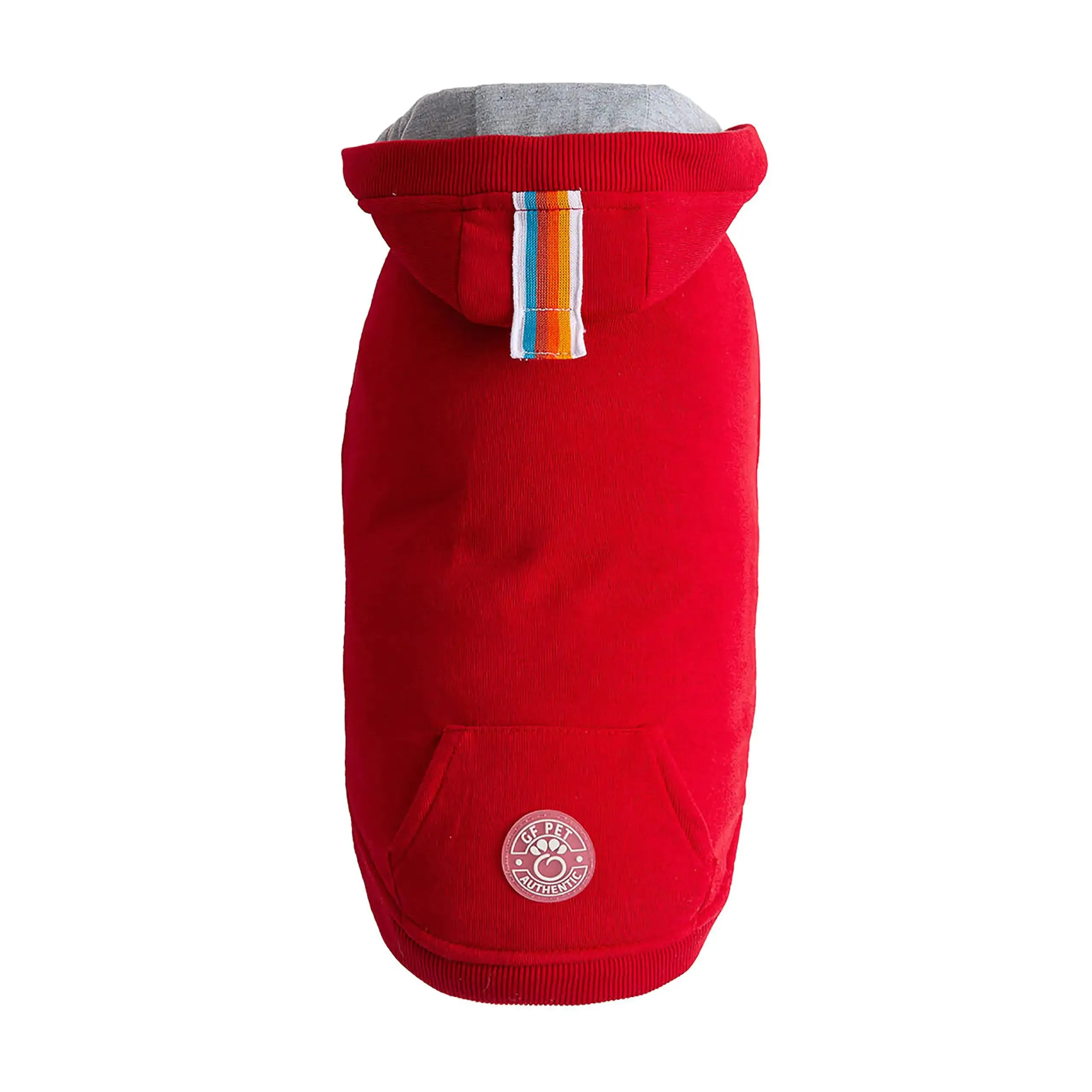 Soft Urban Dog Hoodie - Red. Fleece with Jersey-Lining.