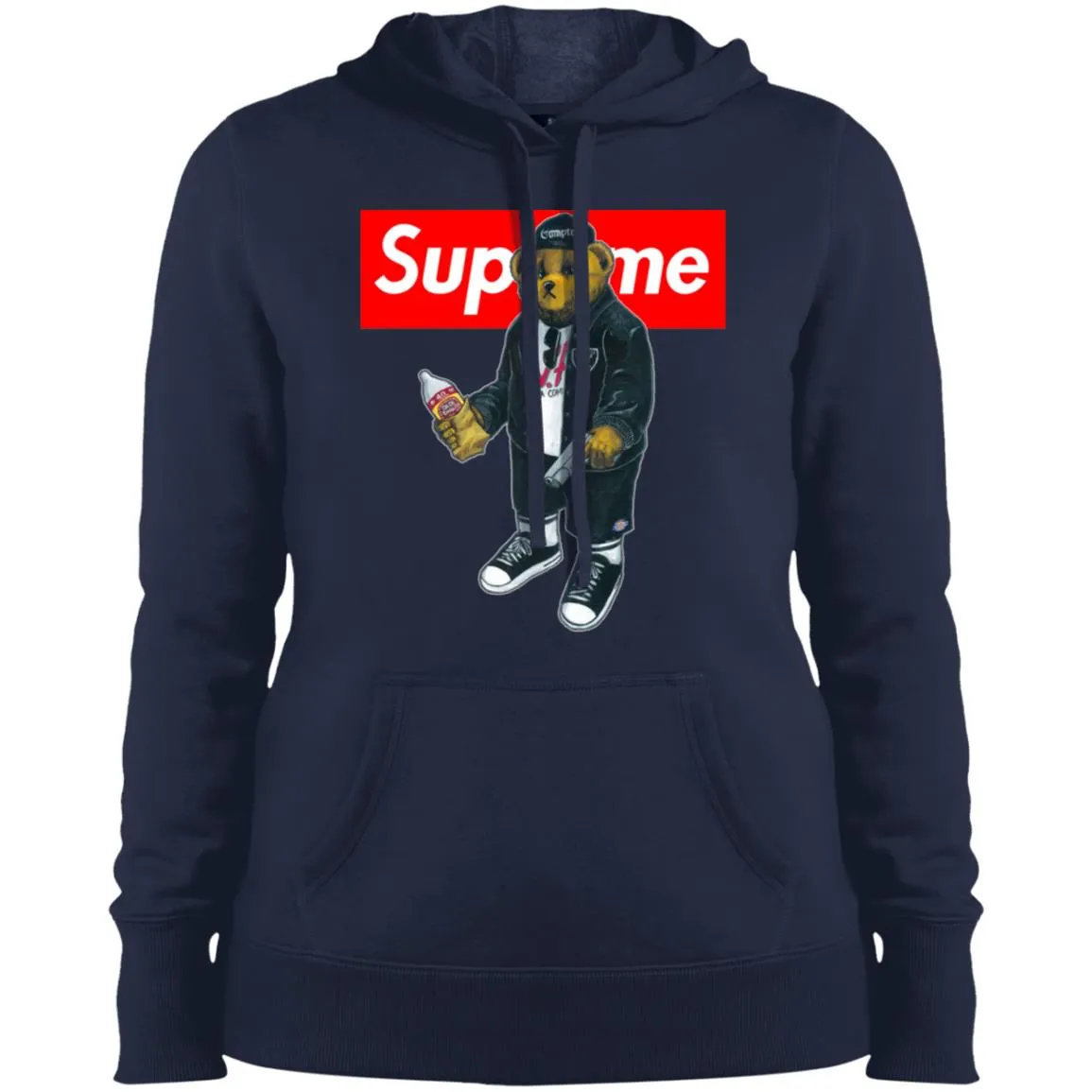 Supreme Bear Guns T-shirt Women Hooded Sweatshirt