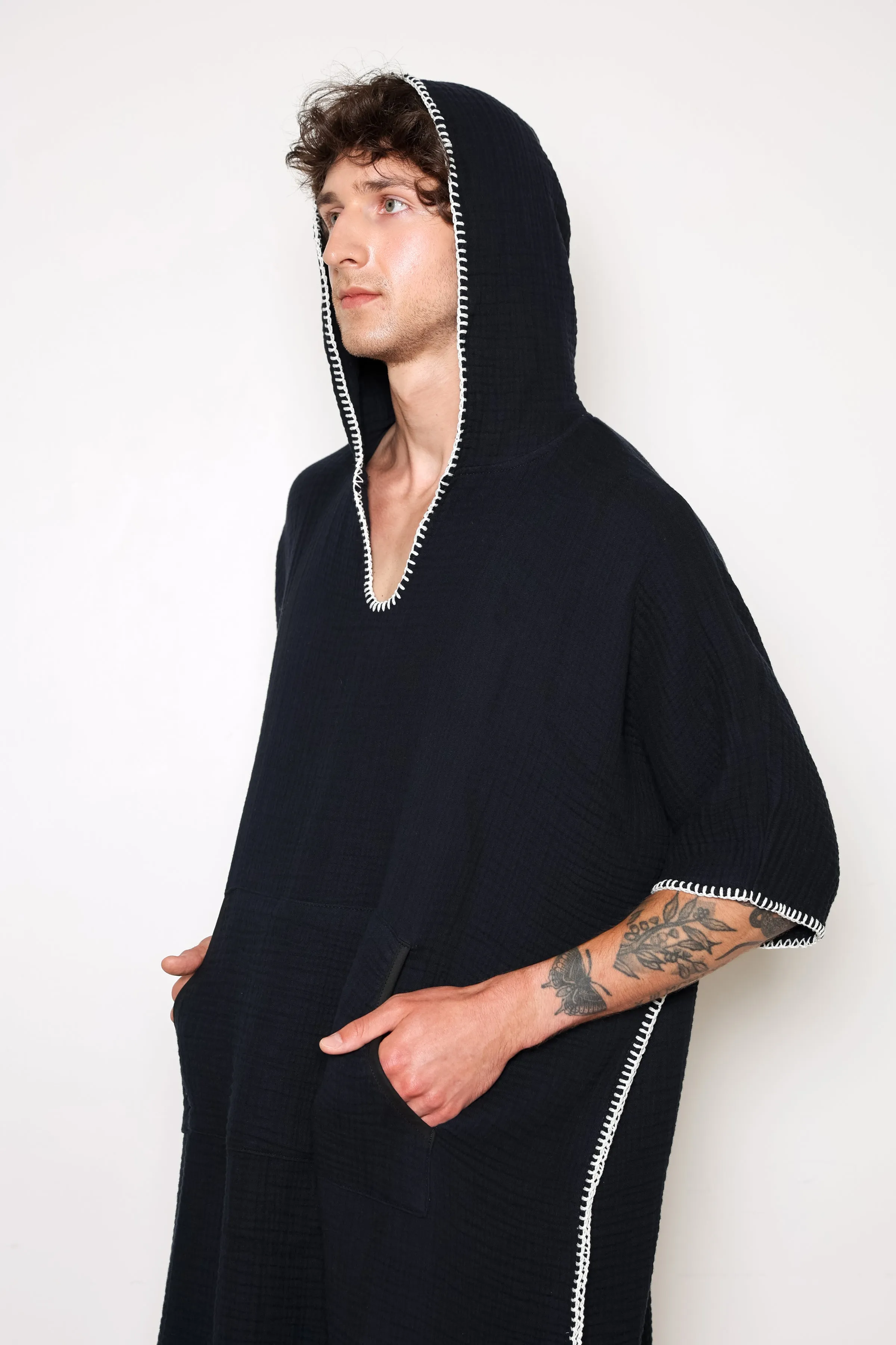 THE COCOON | Men's Muslin Surf Poncho