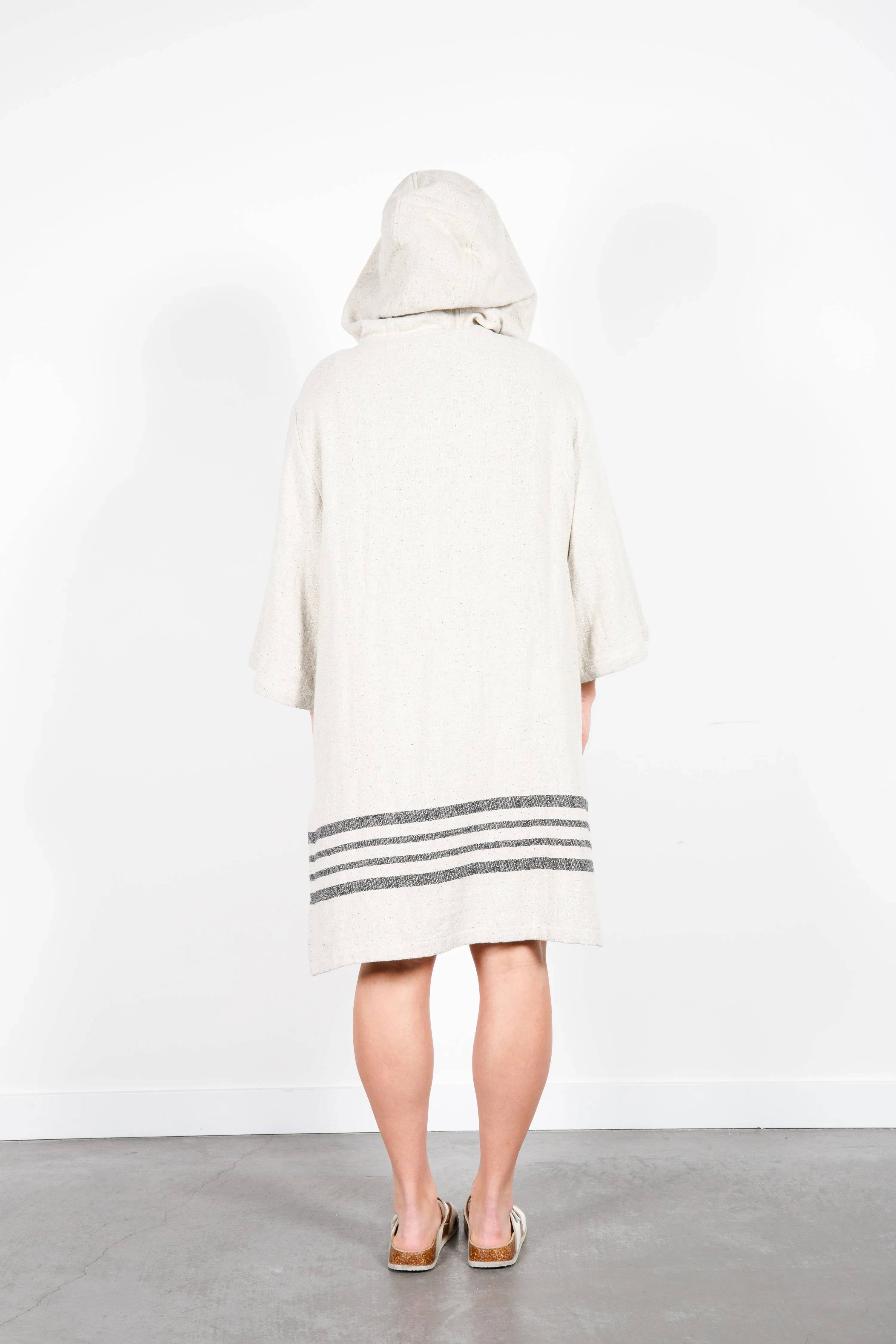 THE ECHO | Unisex Linen Blend Zip Poncho