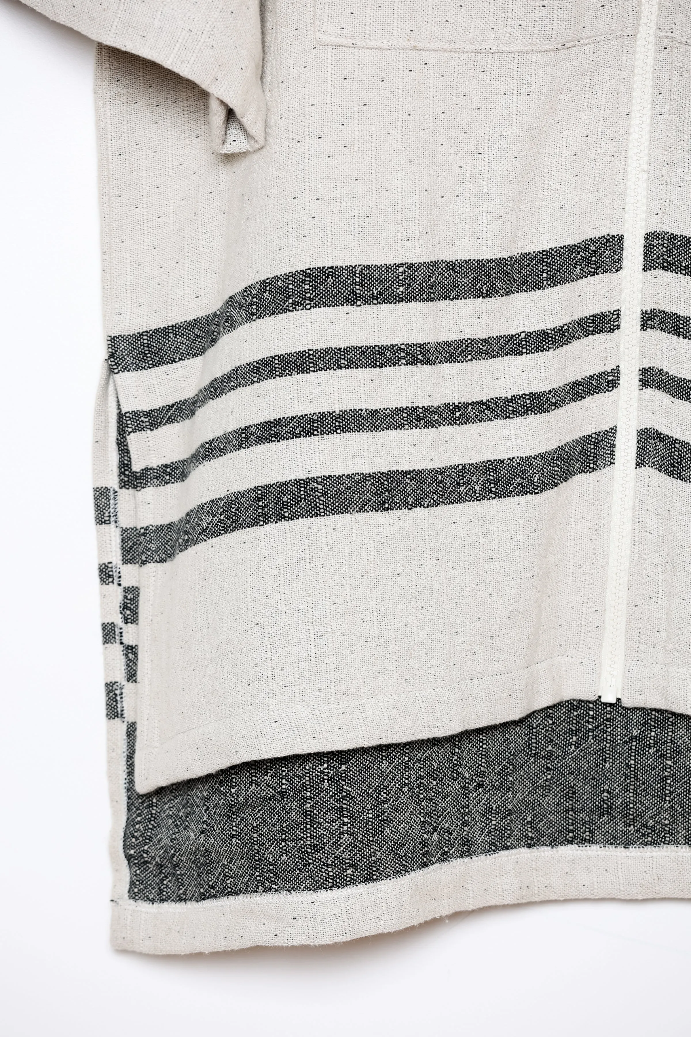 THE ECHO | Unisex Linen Blend Zip Poncho