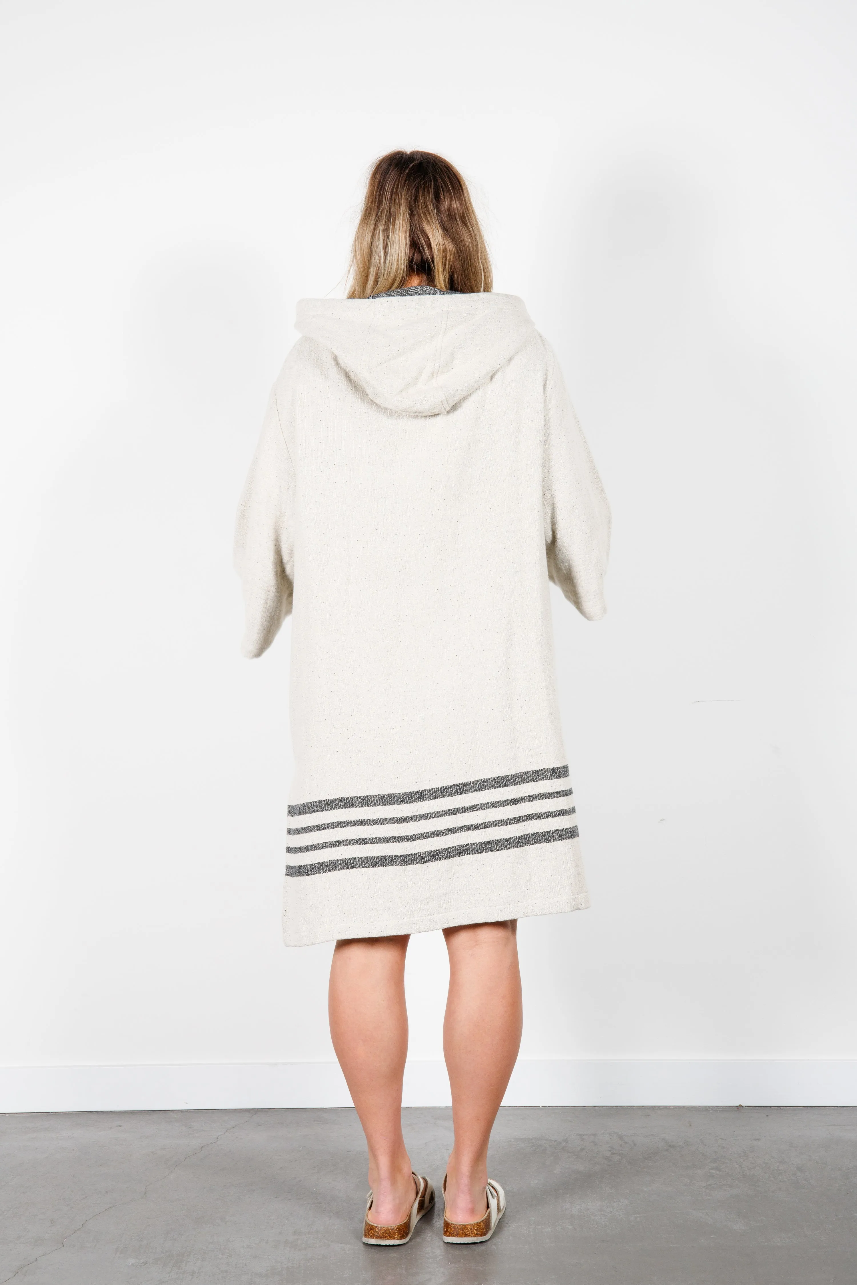 THE ECHO | Unisex Linen Blend Zip Poncho