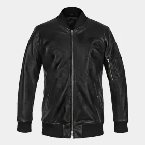 Top Best High Quality Of Boys Genuine Bomber Leather Jacket