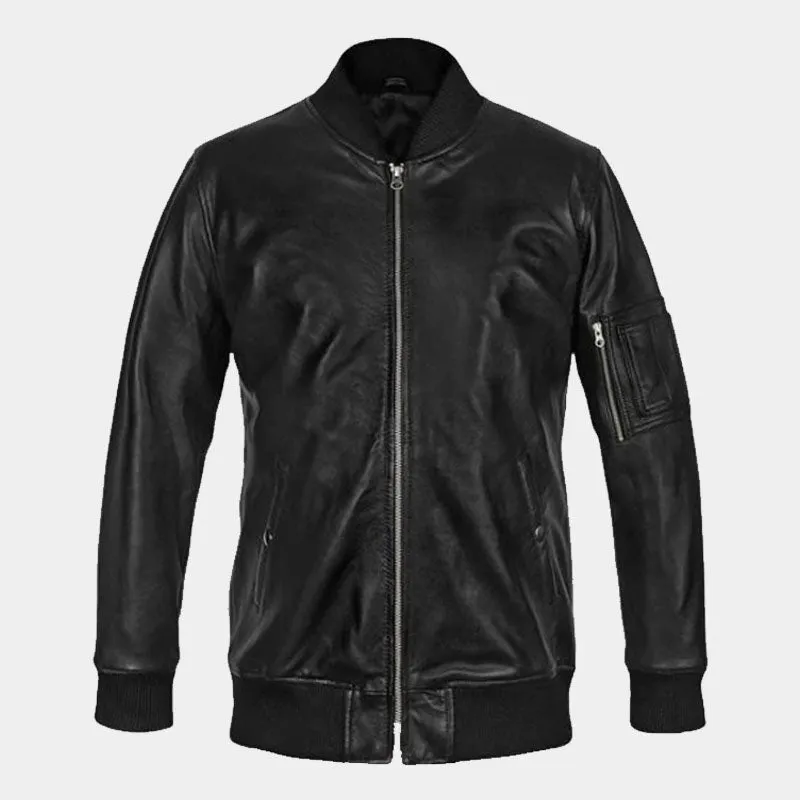 Top Best High Quality Of Boys Genuine Bomber Leather Jacket