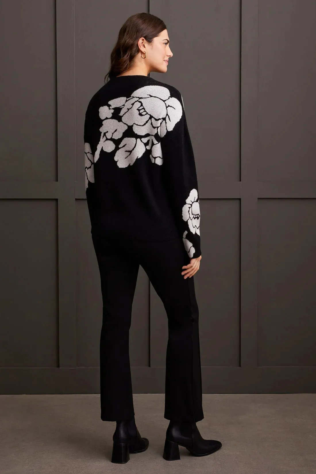 Tribal Jacquard Funnel Neck Sweater