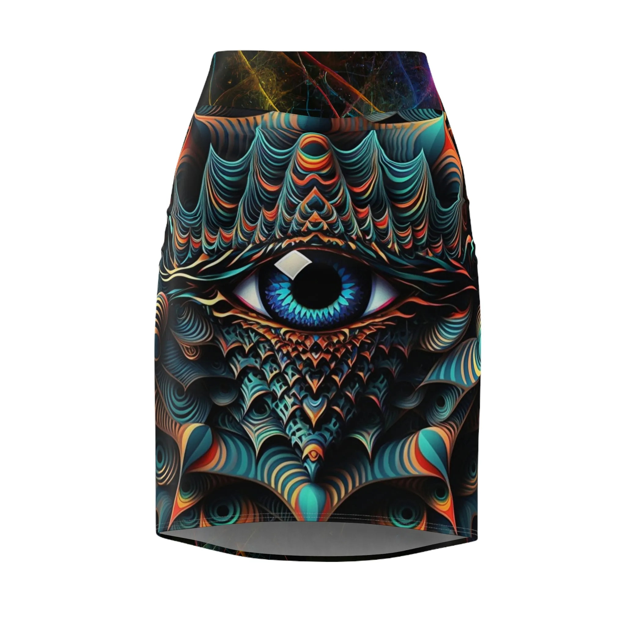 Trippy All Seeing Eye Women's Pencil Skirt