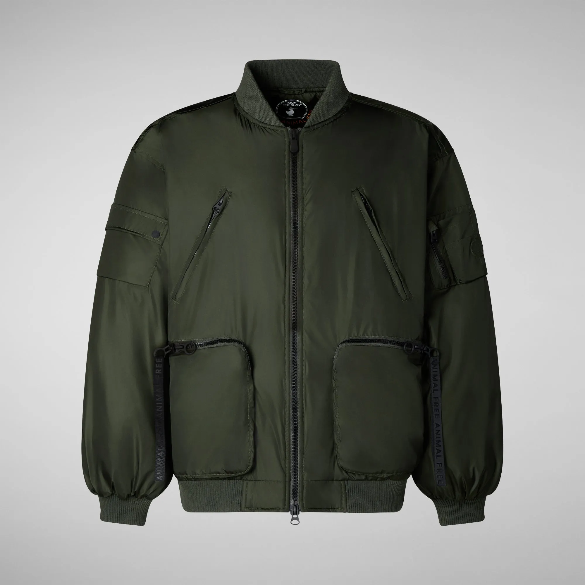 Unisex Usher Bomber Jacket in Pine Green