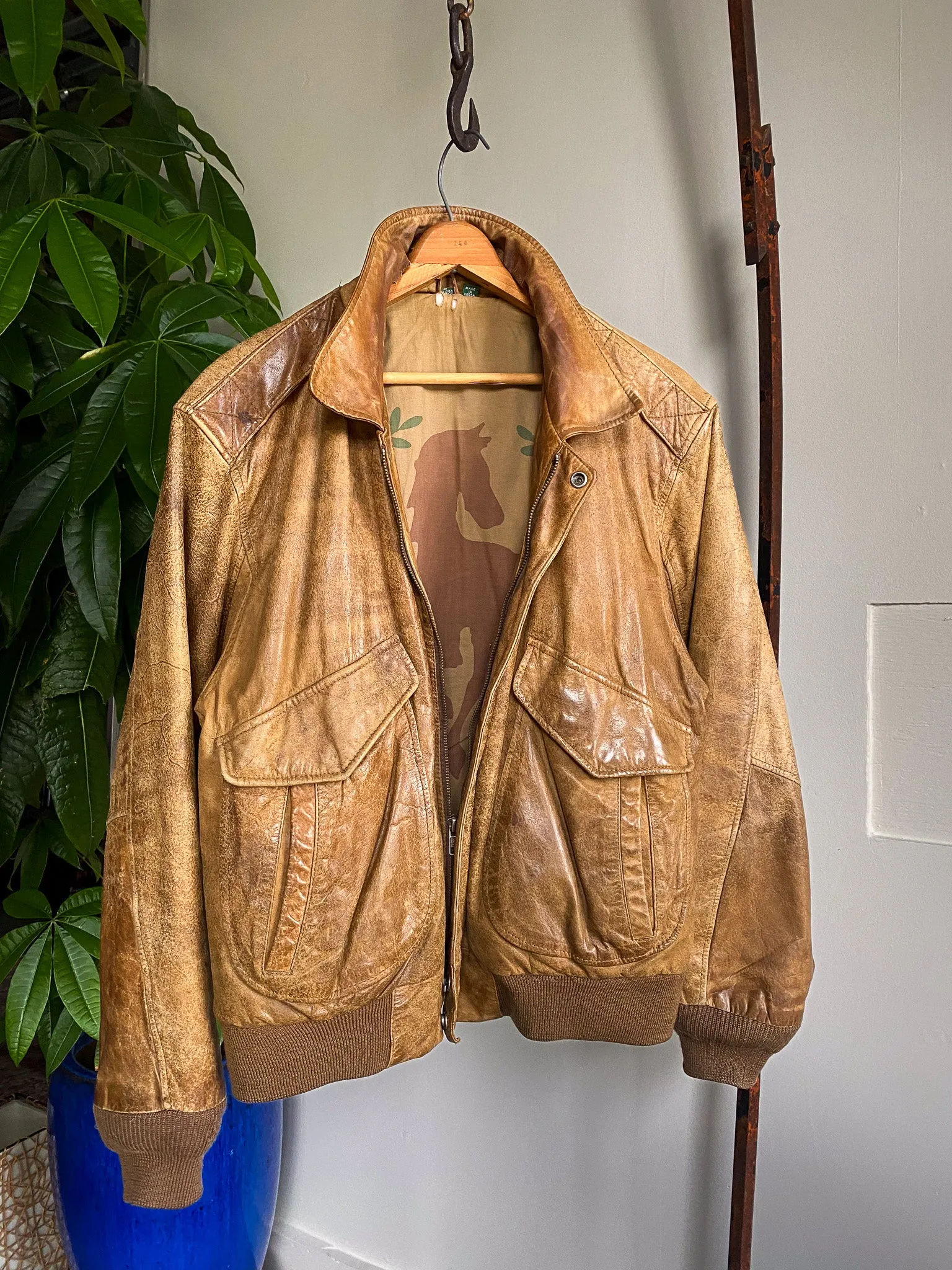 Vintage Leather Bomber—[M]