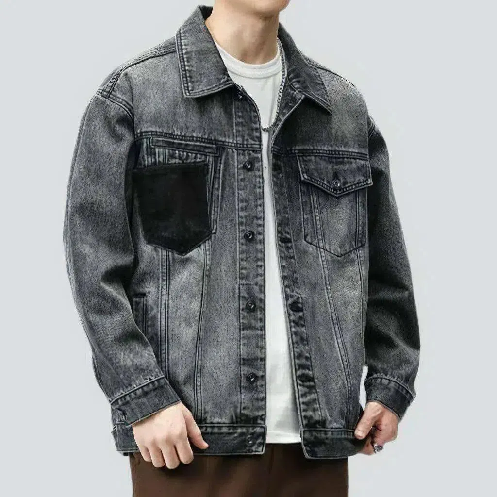 Vintage sanded denim jacket