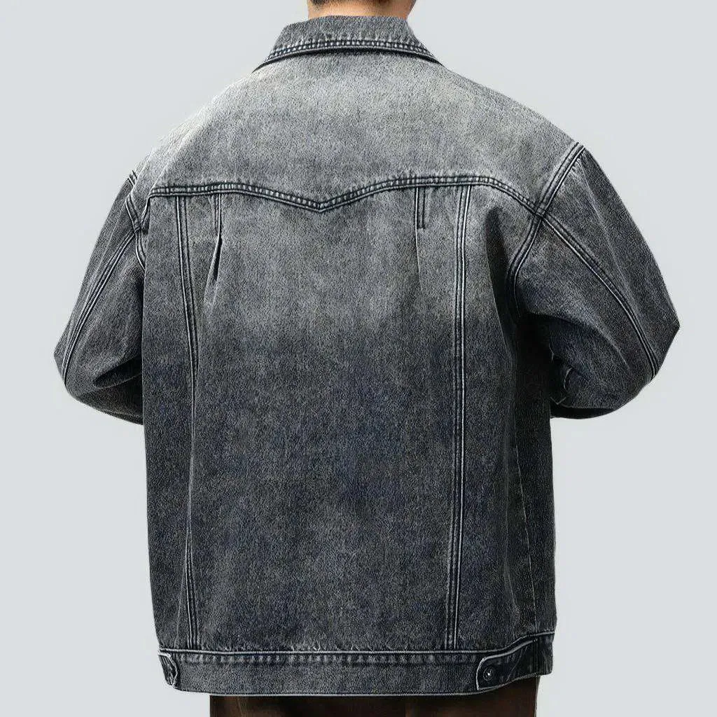 Vintage sanded denim jacket