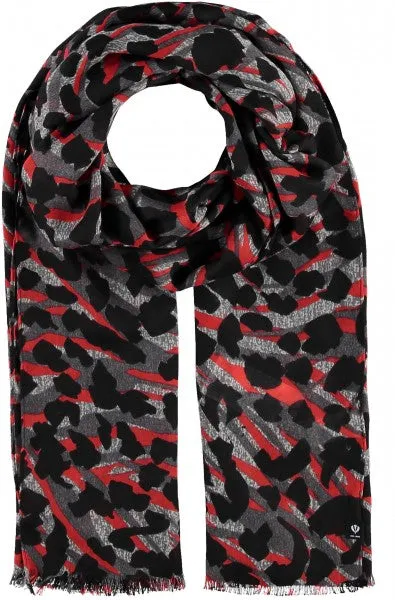 Vivid Animal Scarf - Classic Red