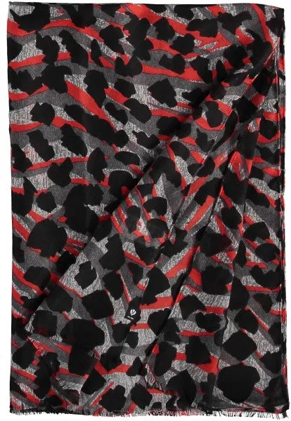 Vivid Animal Scarf - Classic Red