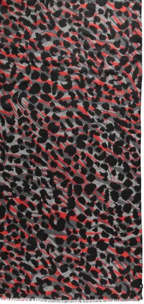 Vivid Animal Scarf - Classic Red