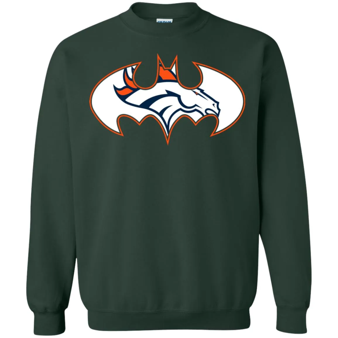 We Are The Denver Broncos Batman Nfl Mashup Crewneck Pullover Sweatshirt